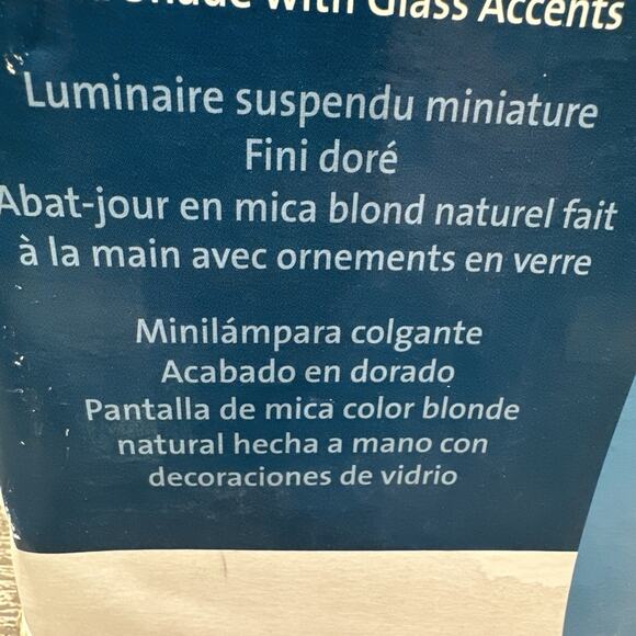 Quoizel Jenna Gold Pendant Light hand-made natural blonde {E8} - Picture 3 of 9